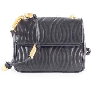FENDI Black Leather Pochette Shoulder Bag